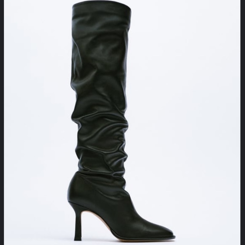 Zara Tall Heeled Leather Boot